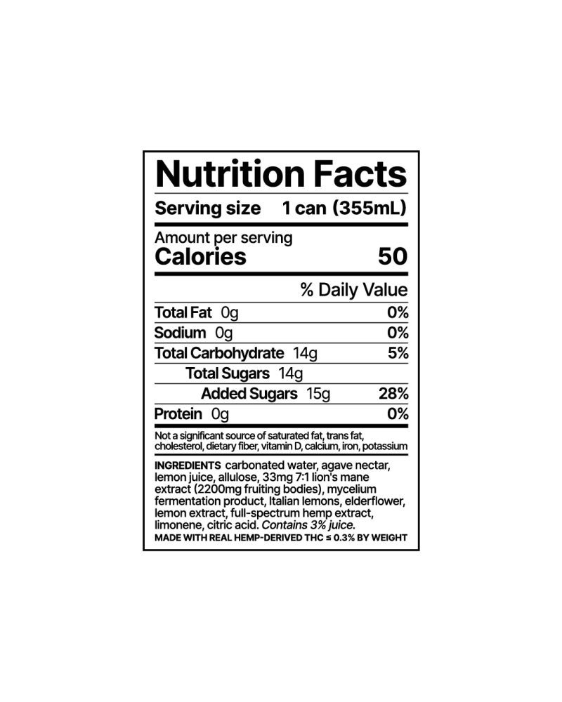 12oz Nutrition Facts